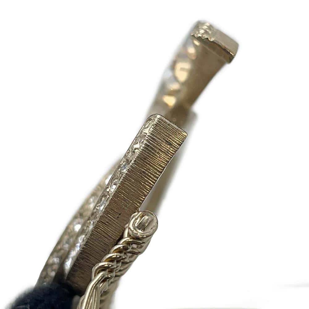CHANEL CC Logo Hair Comb Metal strass
