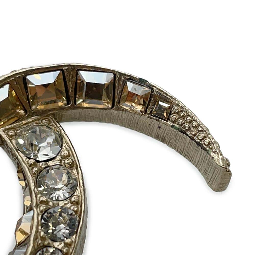 CHANEL CC Logo Hair Comb Metal strass
