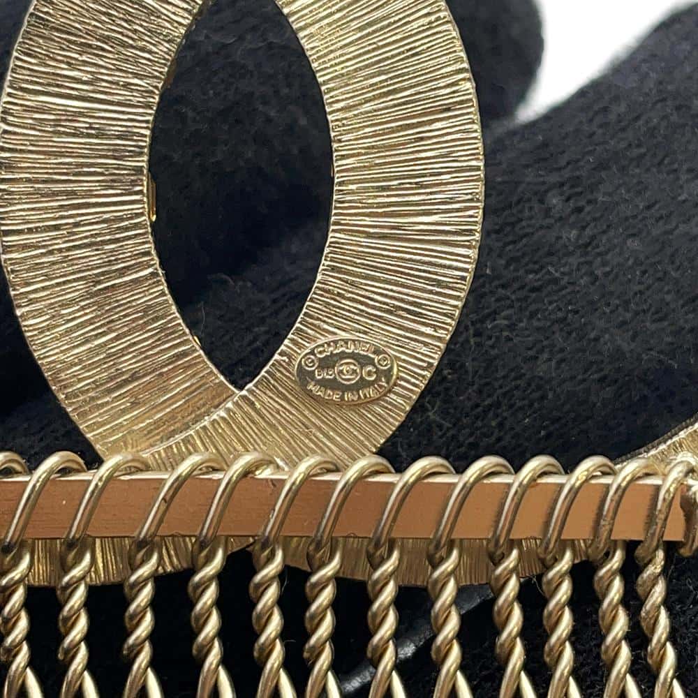 CHANEL CC Logo Hair Comb Metal strass