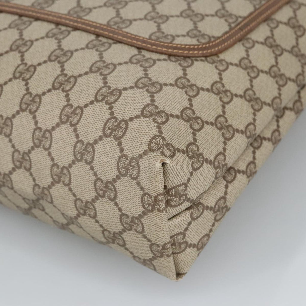GUCCI GG Supreme Web Sherry Line Tote Bag PVC Beige Gold 002 123 6487 98704