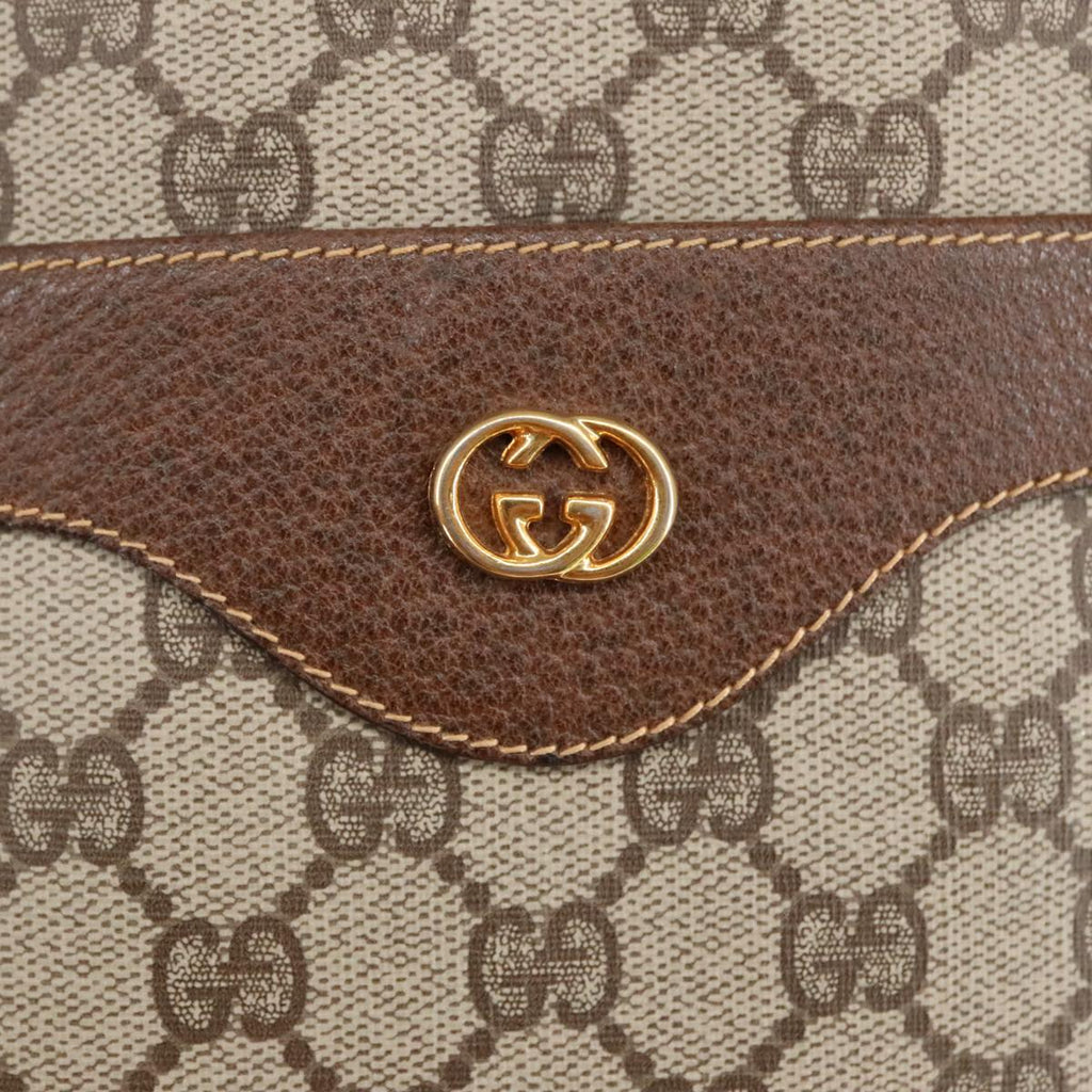 GUCCI GG Supreme Web Sherry Line Tote Bag PVC Beige Gold 002 123 6487 98704