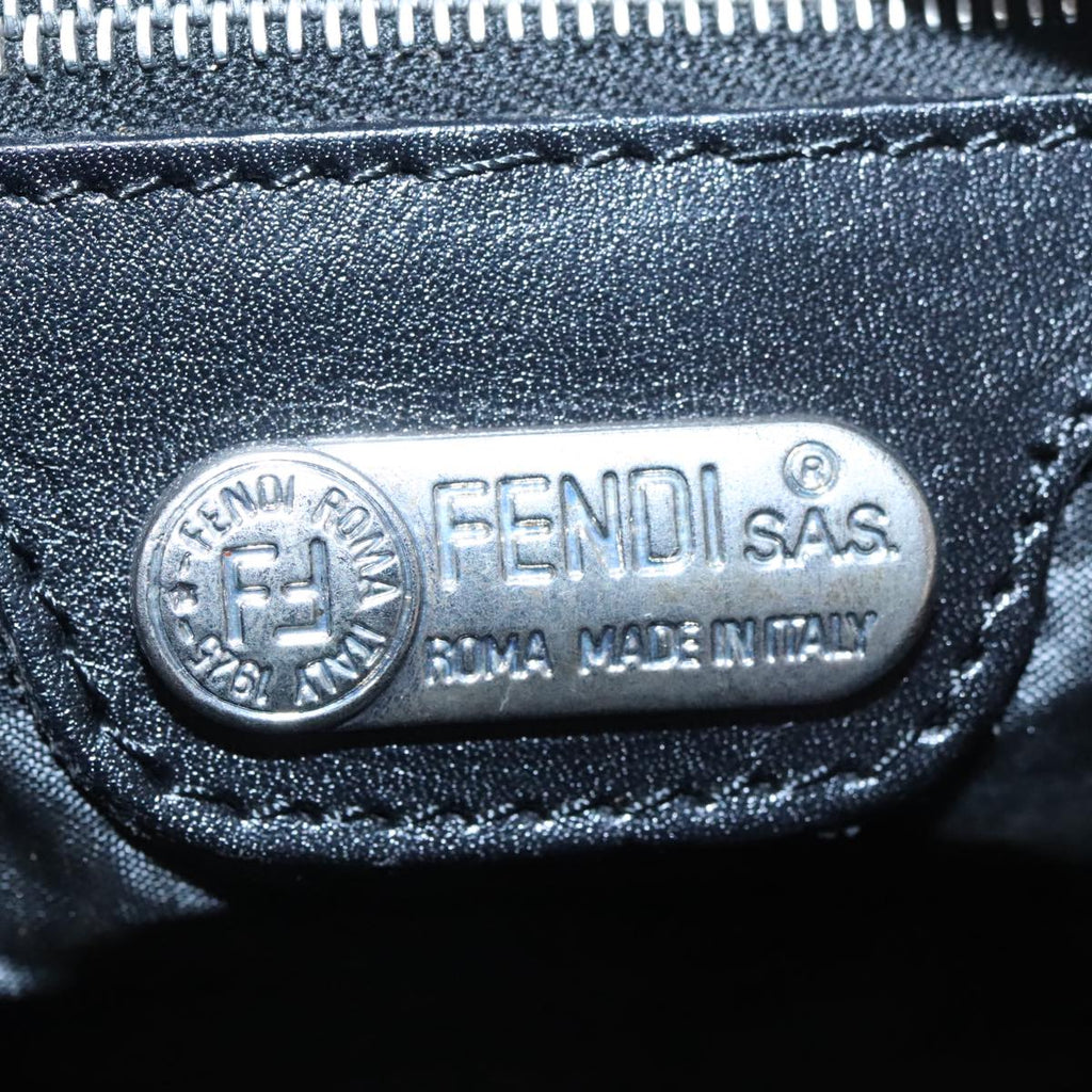 FENDI Shoulder Bag Nylon Black Silver 98709
