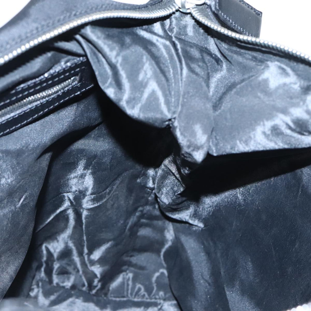 FENDI Shoulder Bag Nylon Black Silver 98709