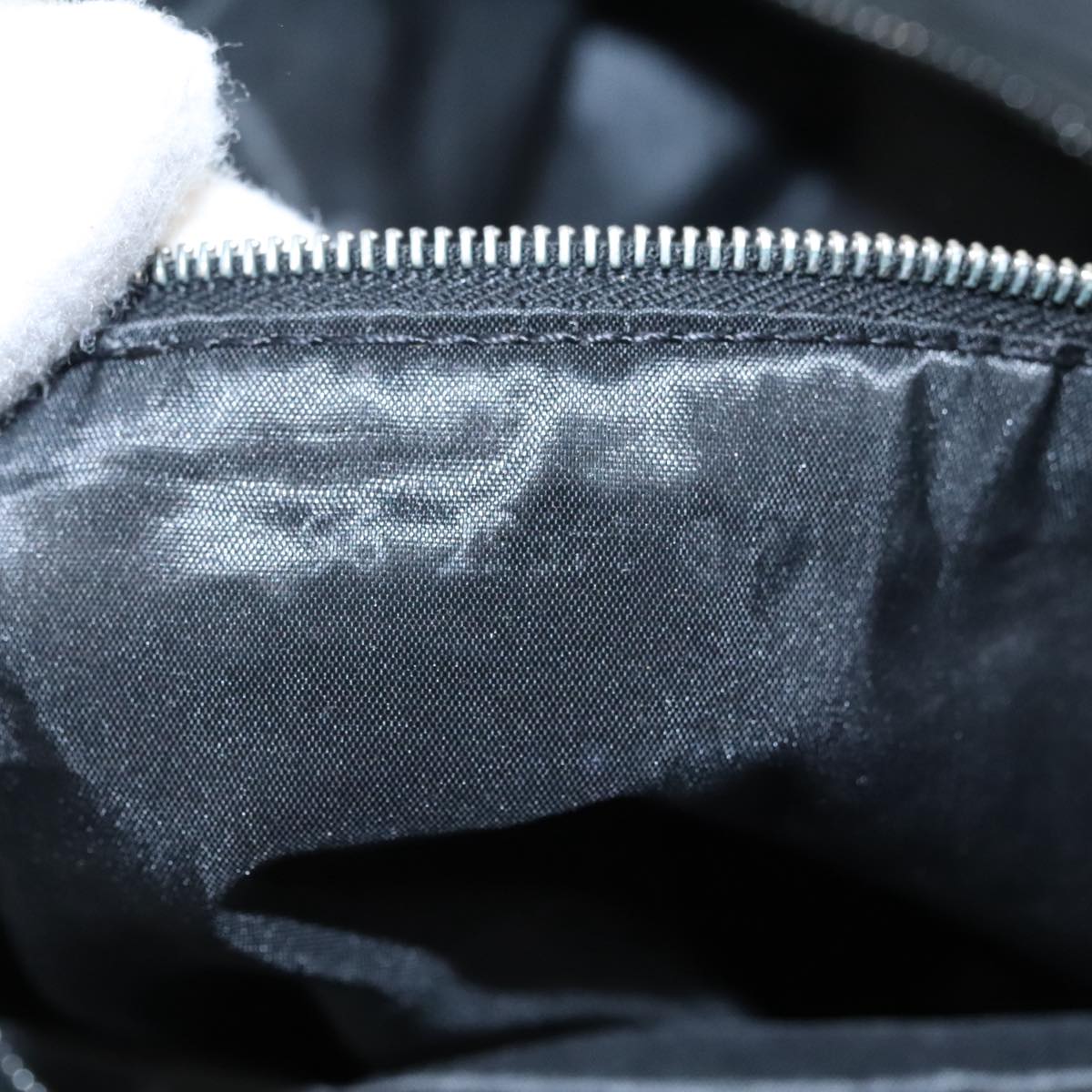 FENDI Shoulder Bag Nylon Black Silver 98709