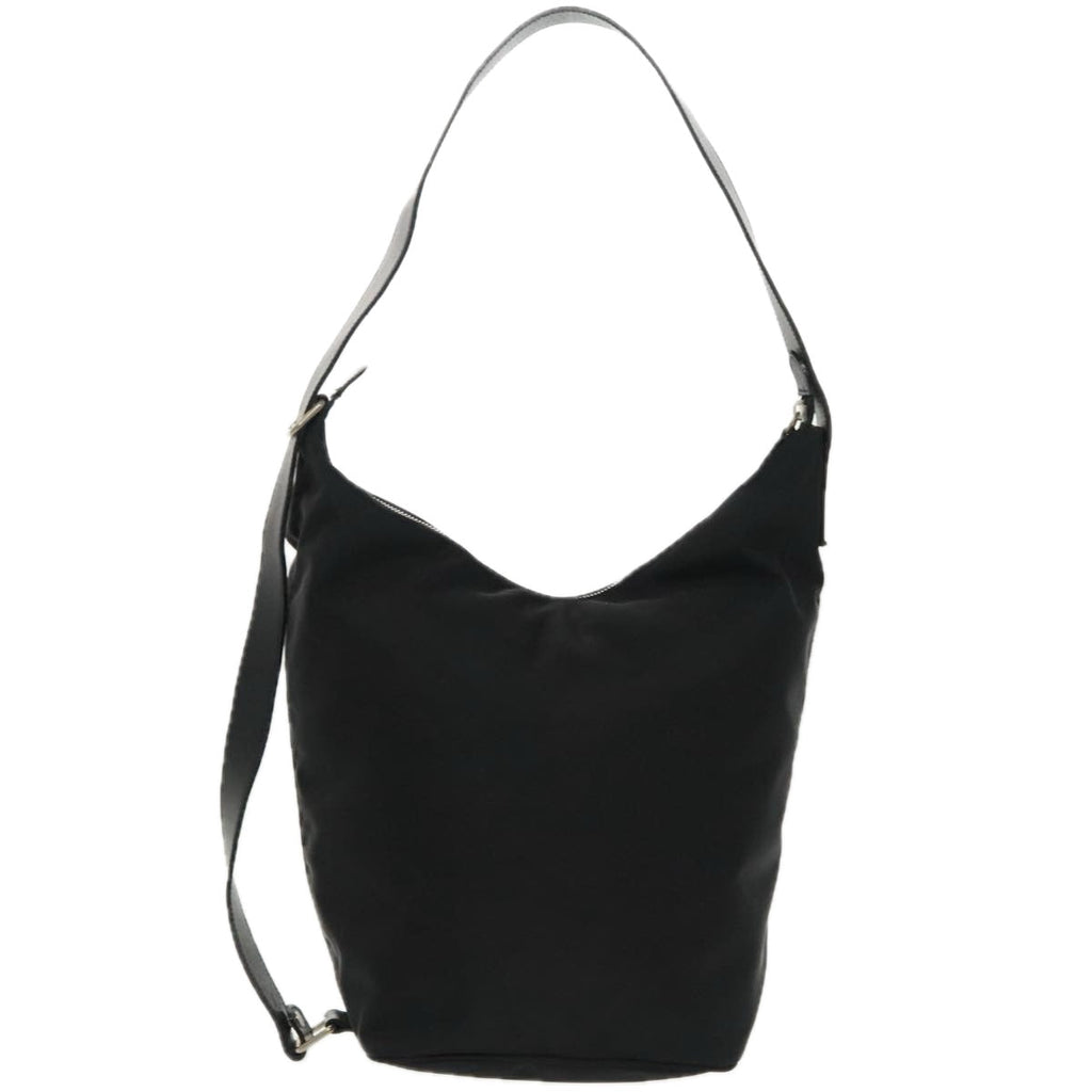 FENDI Shoulder Bag Nylon Black Silver 98709