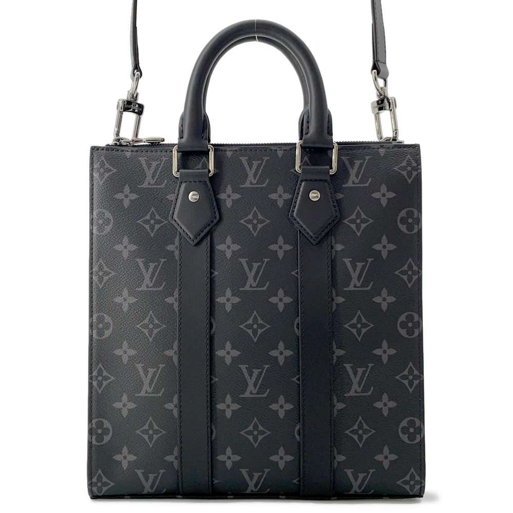 LOUIS VUITTON Sac Plat Noir M46456 Monogram Eclipse