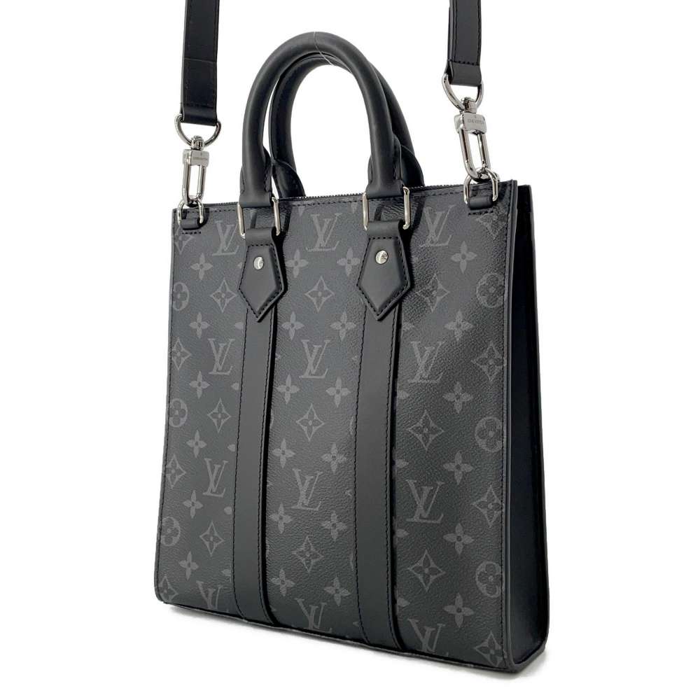 LOUIS VUITTON Sac Plat Noir M46456 Monogram Eclipse