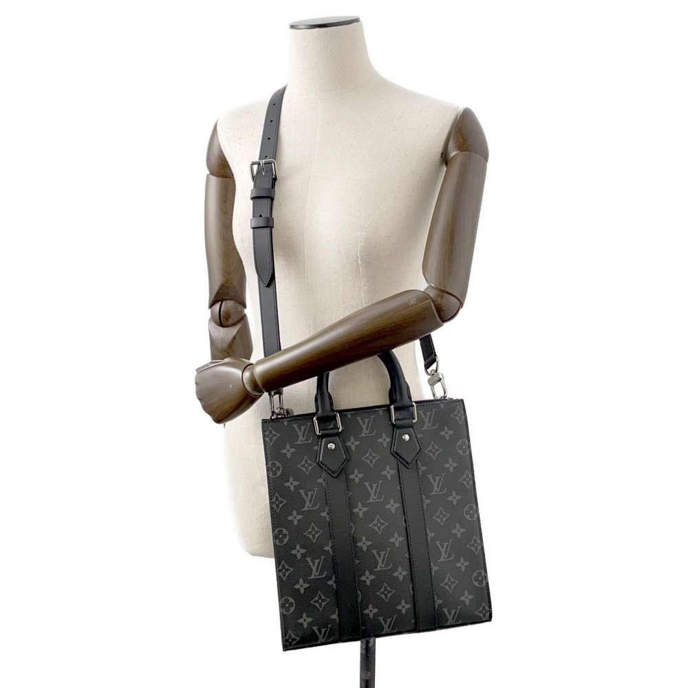 LOUIS VUITTON Sac Plat Noir M46456 Monogram Eclipse