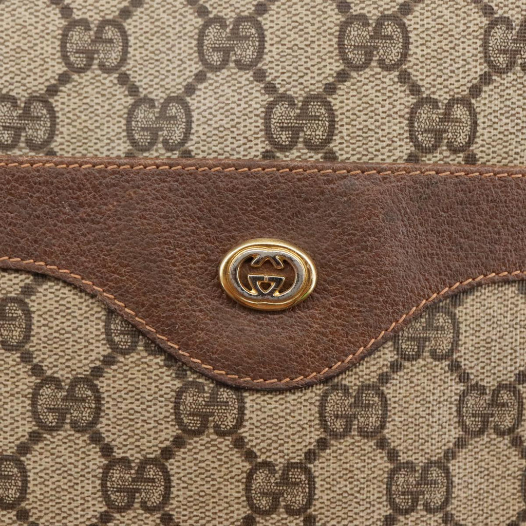 GUCCI GG Supreme Web Sherry Line Tote Bag PVC Beige Gold 89 02 003 98727