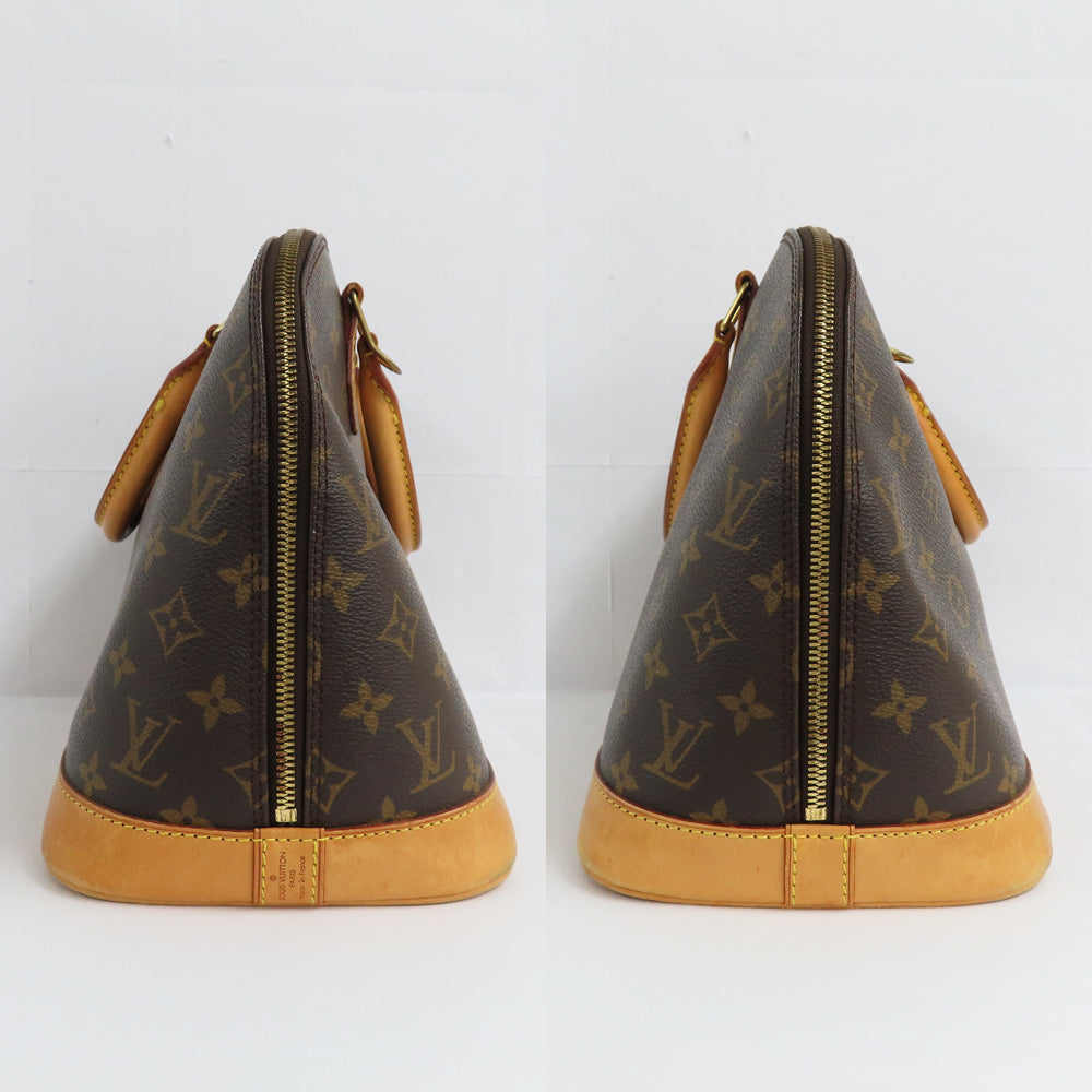 Louis Vuitton Alma M51130 Monogram Handbag Brown Leather