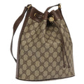 GUCCI GG Supreme Shoulder Bag PVC Beige Gold 001 115 98766