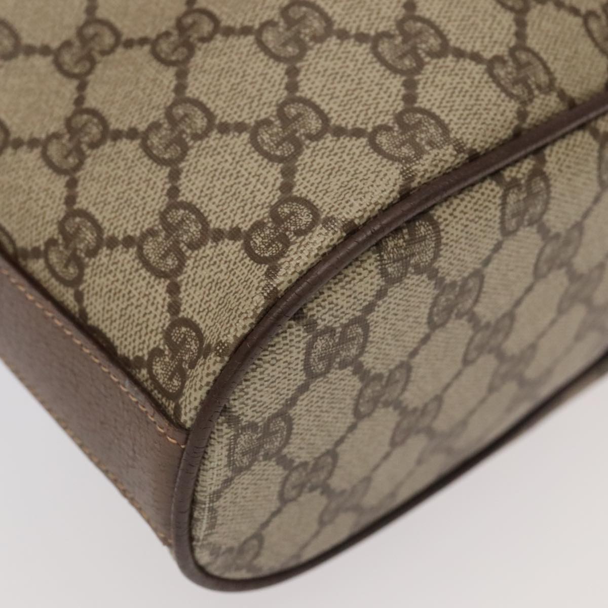 GUCCI GG Supreme Shoulder Bag PVC Beige Gold 001 115 98766