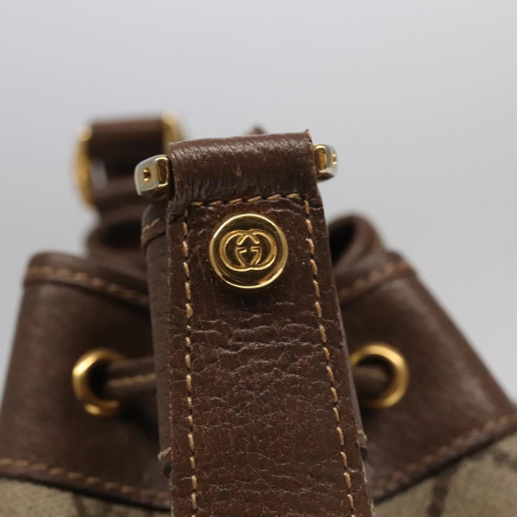 GUCCI GG Supreme Shoulder Bag PVC Beige Gold 001 115 98766
