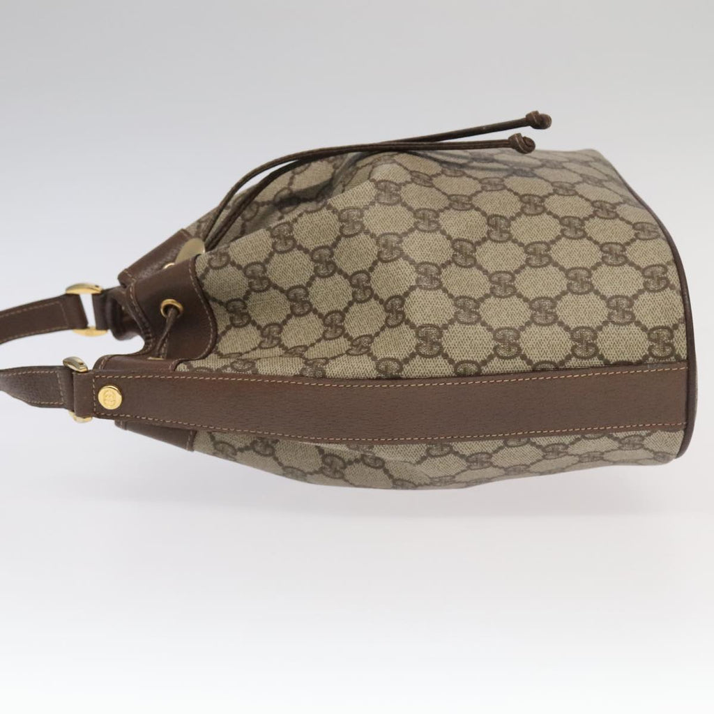 GUCCI GG Supreme Shoulder Bag PVC Beige Gold 001 115 98766
