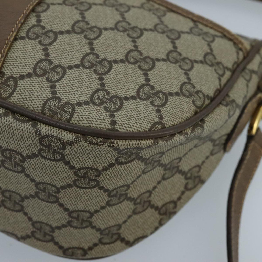 GUCCI GG Supreme Web Sherry Line Shoulder Bag PVC Beige Green Red 98777