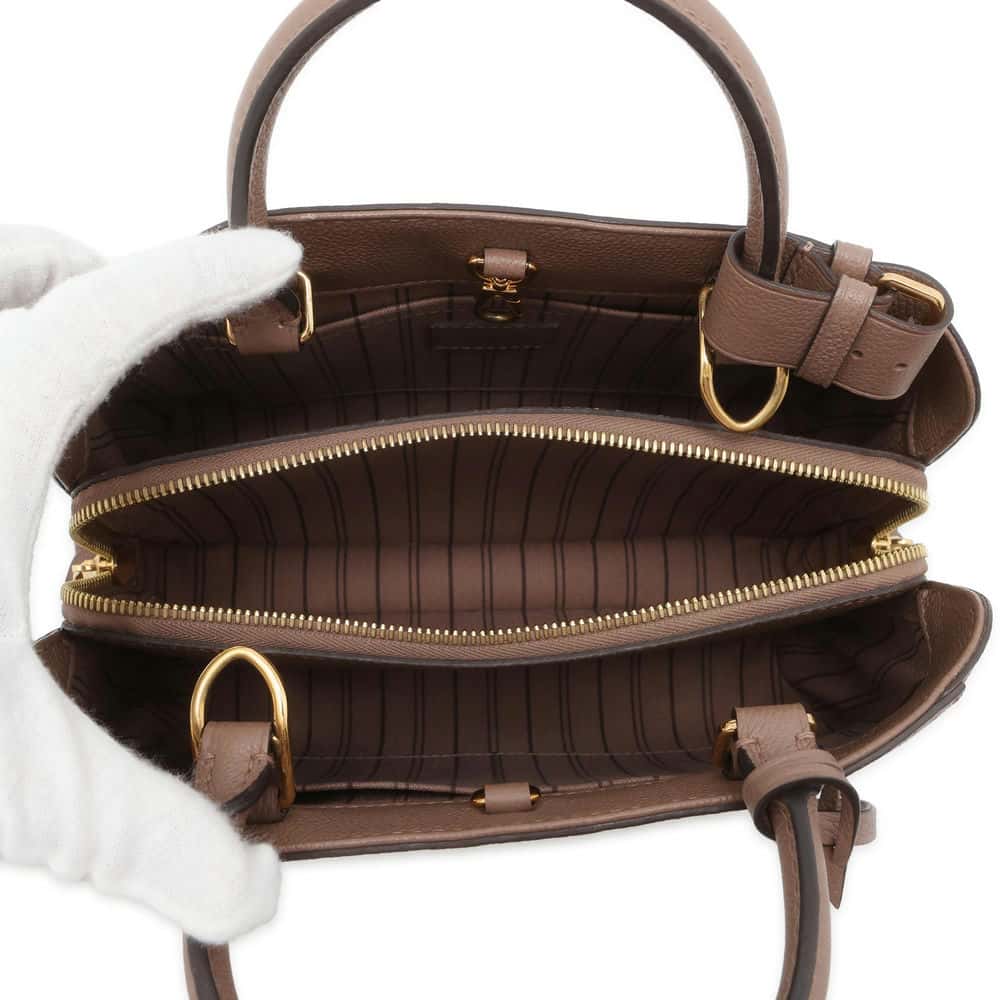 LOUIS VUITTON Montaigne Taupe Grey M44062 Monogram Empreinte Leather Size BB