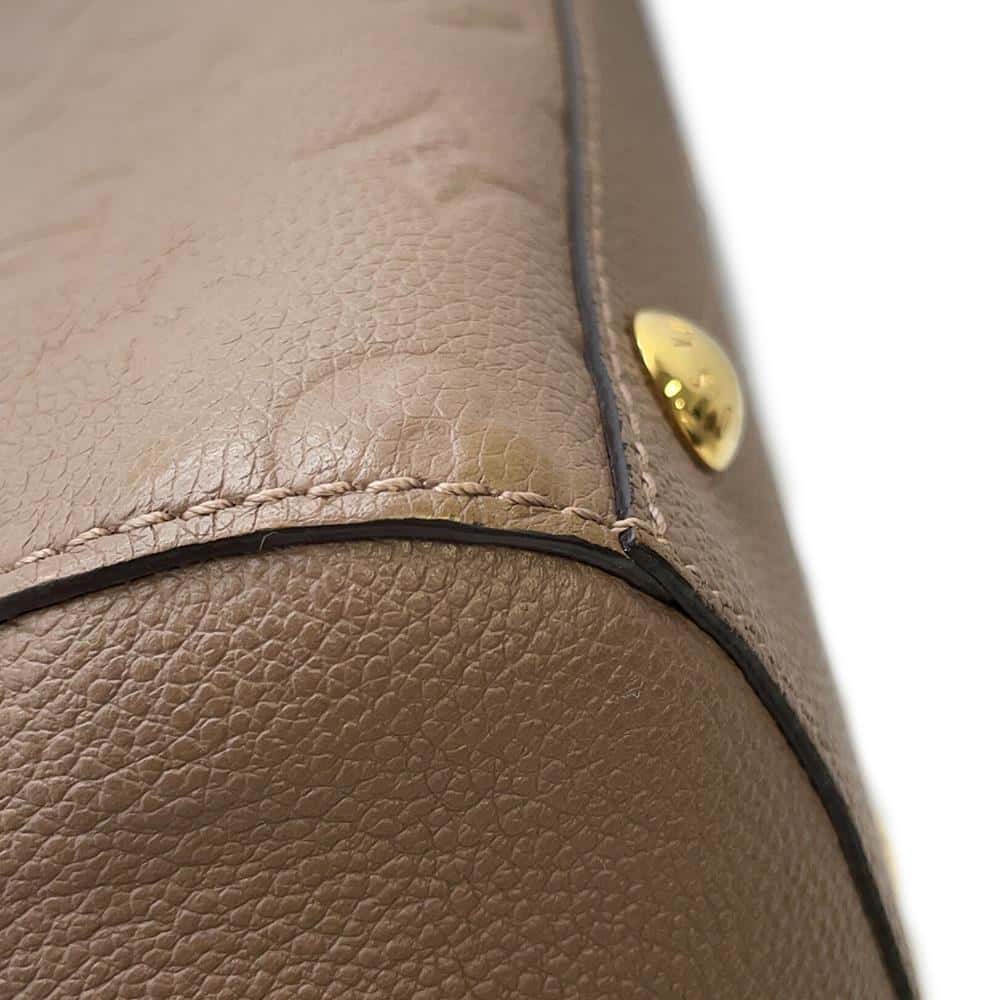 LOUIS VUITTON Montaigne Taupe Grey M44062 Monogram Empreinte Leather Size BB