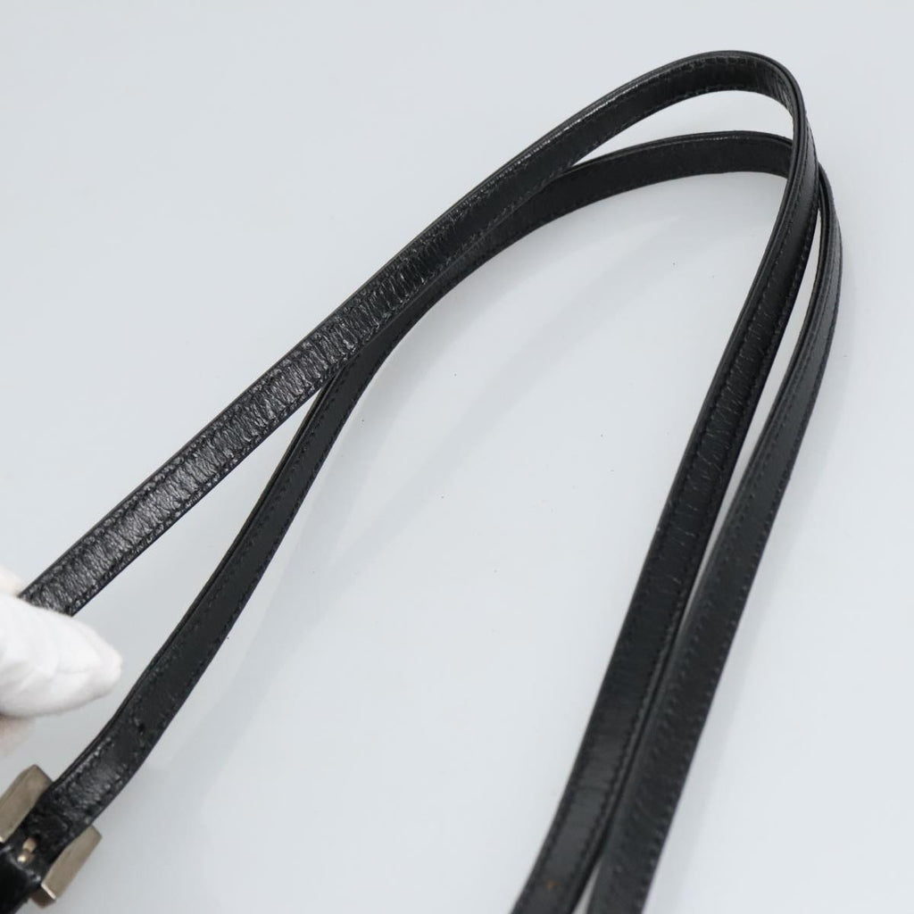 FENDI Mamma Baguette Shoulder Bag Nylon Black Silver 98783