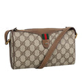 GUCCI GG Supreme Web Sherry Line Shoulder Bag PVC Beige 89 02 018 98792