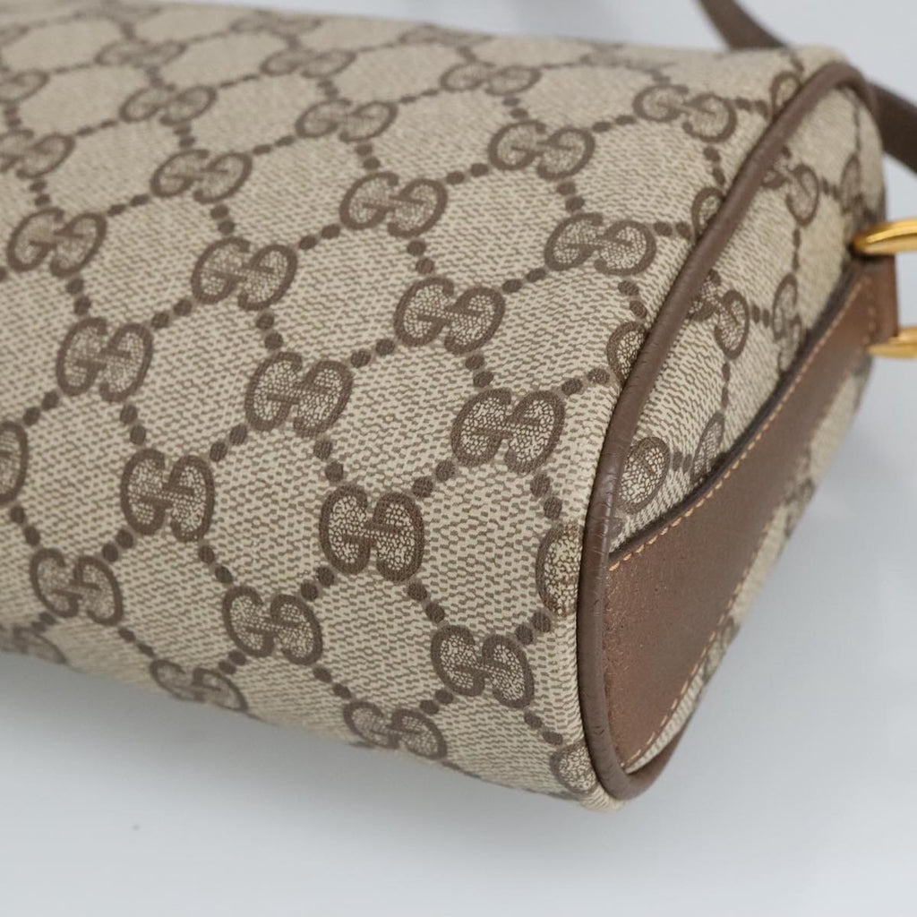 GUCCI GG Supreme Web Sherry Line Shoulder Bag PVC Beige 89 02 018 98792
