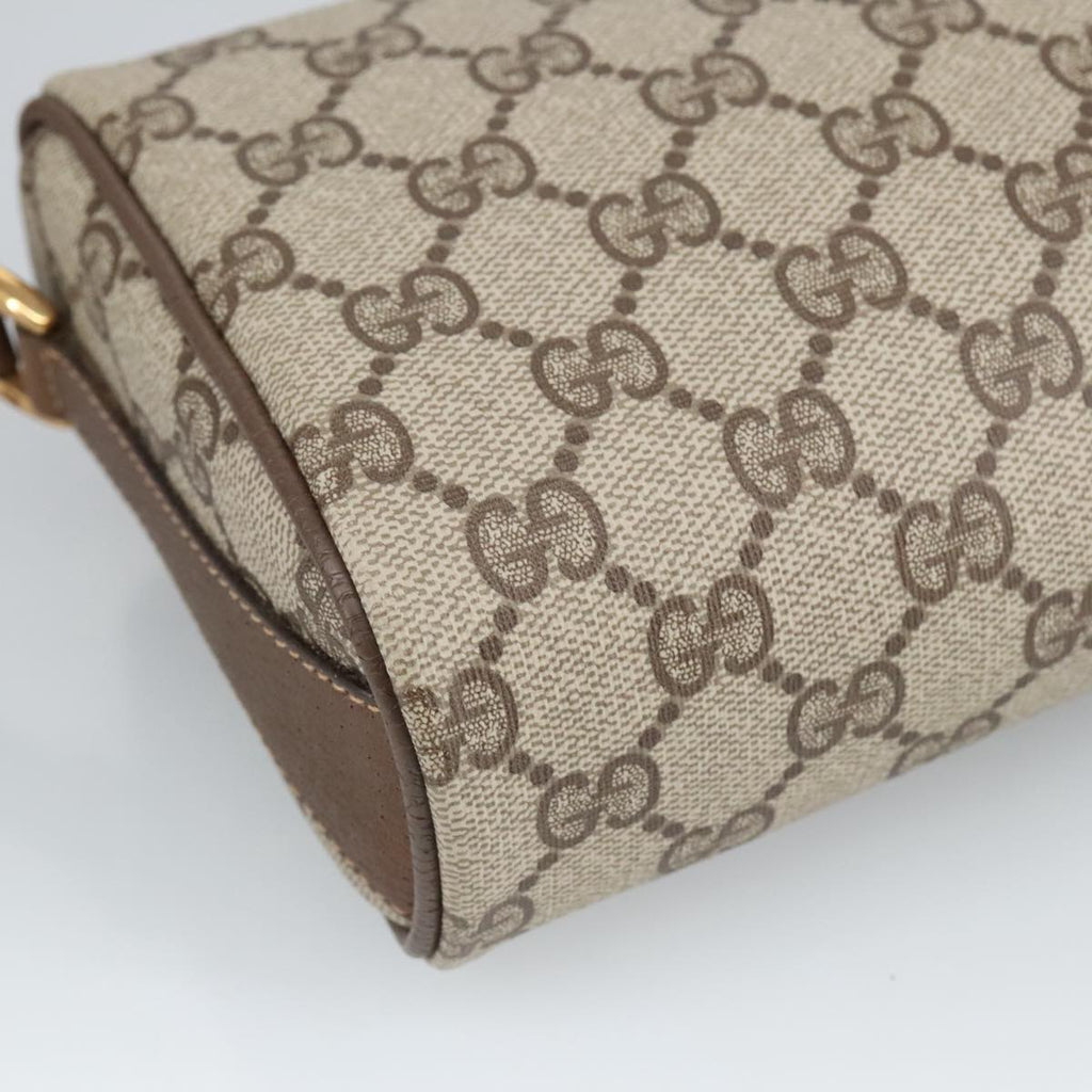 GUCCI GG Supreme Web Sherry Line Shoulder Bag PVC Beige 89 02 018 98792