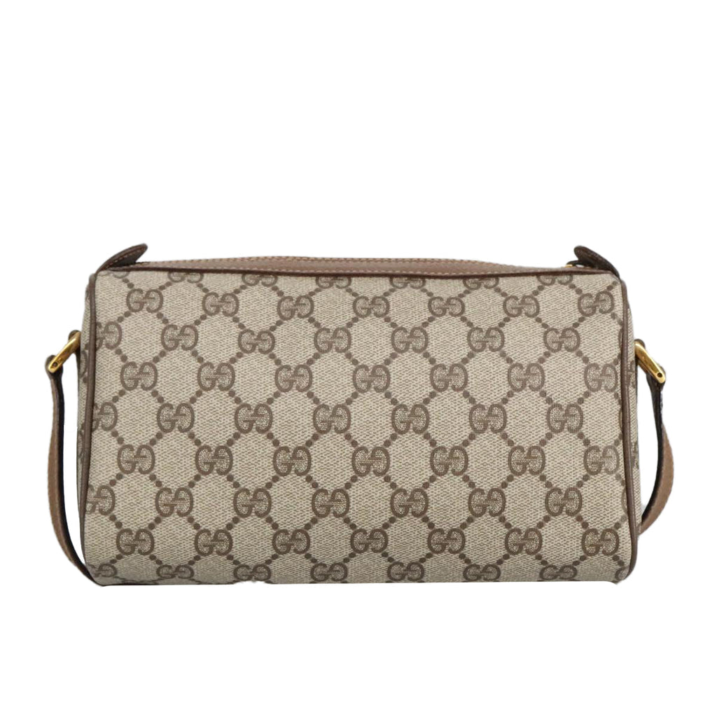 GUCCI GG Supreme Web Sherry Line Shoulder Bag PVC Beige 89 02 018 98792