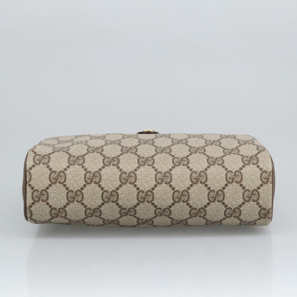 GUCCI GG Supreme Web Sherry Line Shoulder Bag PVC Beige 89 02 018 98792
