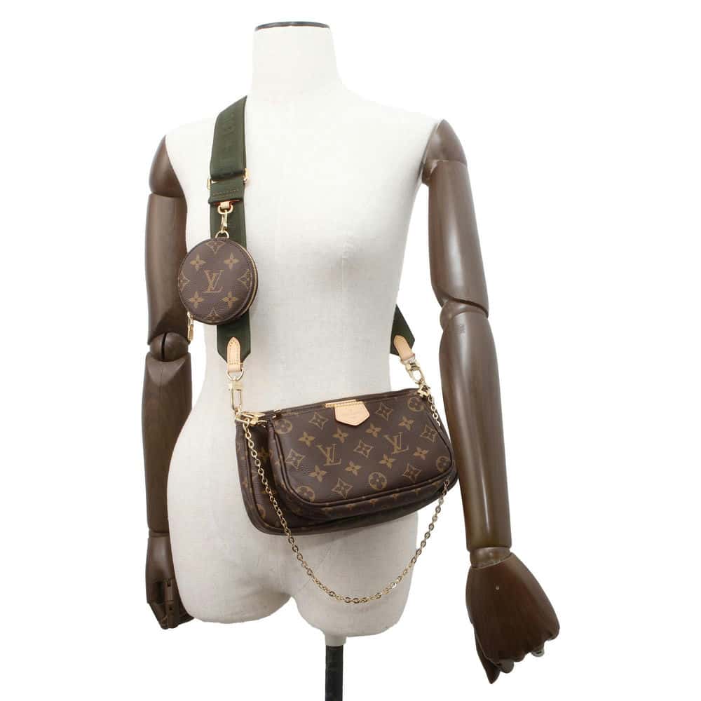 LOUIS VUITTON Multi Pochette Accessoires Khaki M44813 Monogram