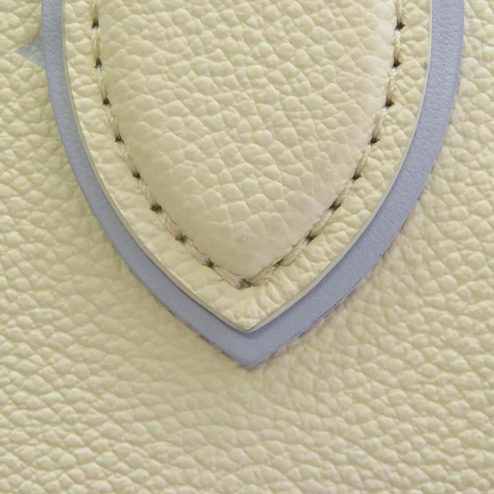 LOUIS VUITTON Onthego Latte White/Candy Blue M46833 Bicolor Monogram Empreinte Leather Size PM