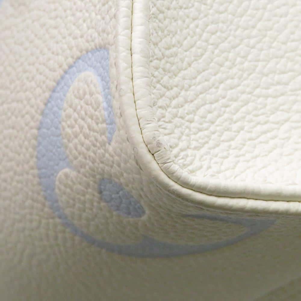 LOUIS VUITTON Onthego Latte White/Candy Blue M46833 Bicolor Monogram Empreinte Leather Size PM