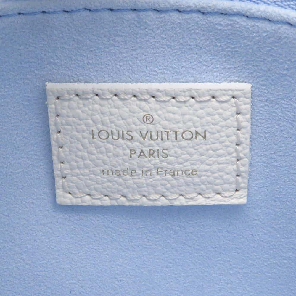 LOUIS VUITTON Onthego Latte White/Candy Blue M46833 Bicolor Monogram Empreinte Leather Size PM