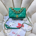 CHL Flap Bag Gold Hardware Green For Women, Women’s Handbags, Shoulder Bags 7.9in/20cm AS3366