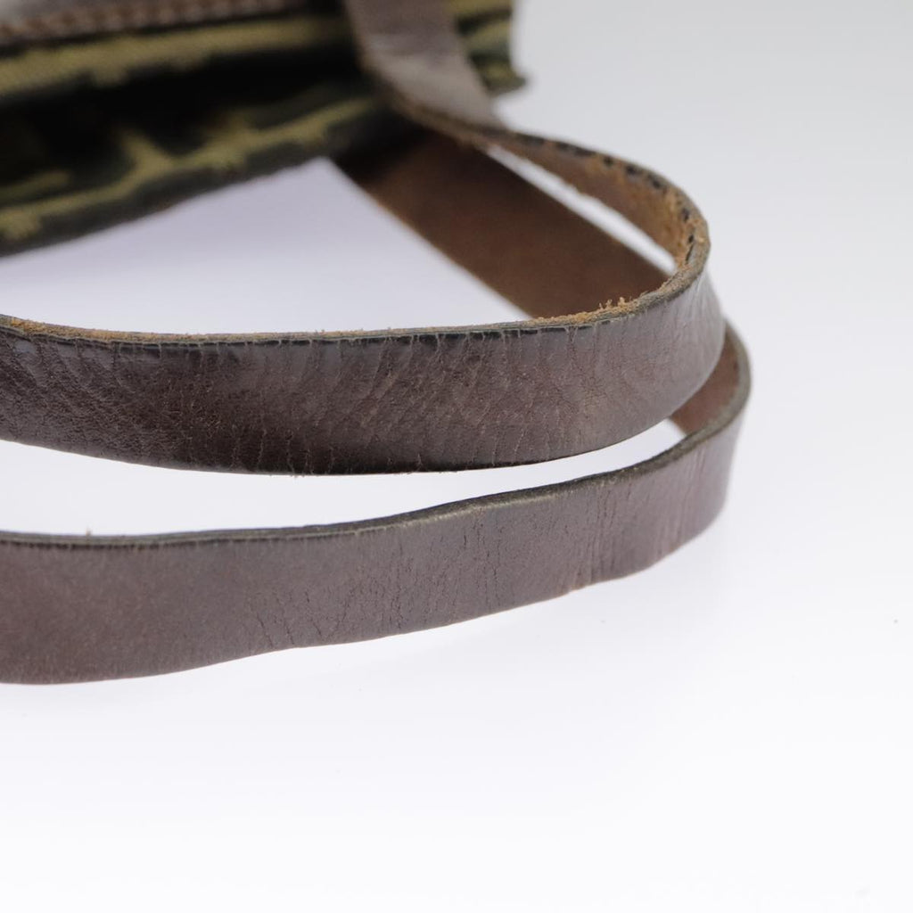 FENDI Zucca Canvas Hand Bag Brown Black 98827