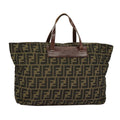 FENDI Zucca Canvas Tote Bag Brown Black 98835