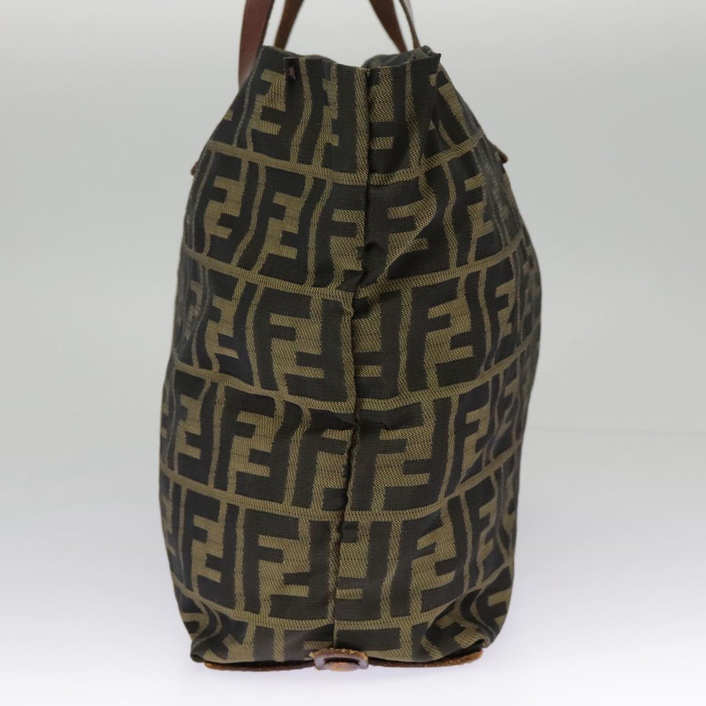 FENDI Zucca Canvas Tote Bag Brown Black 98835