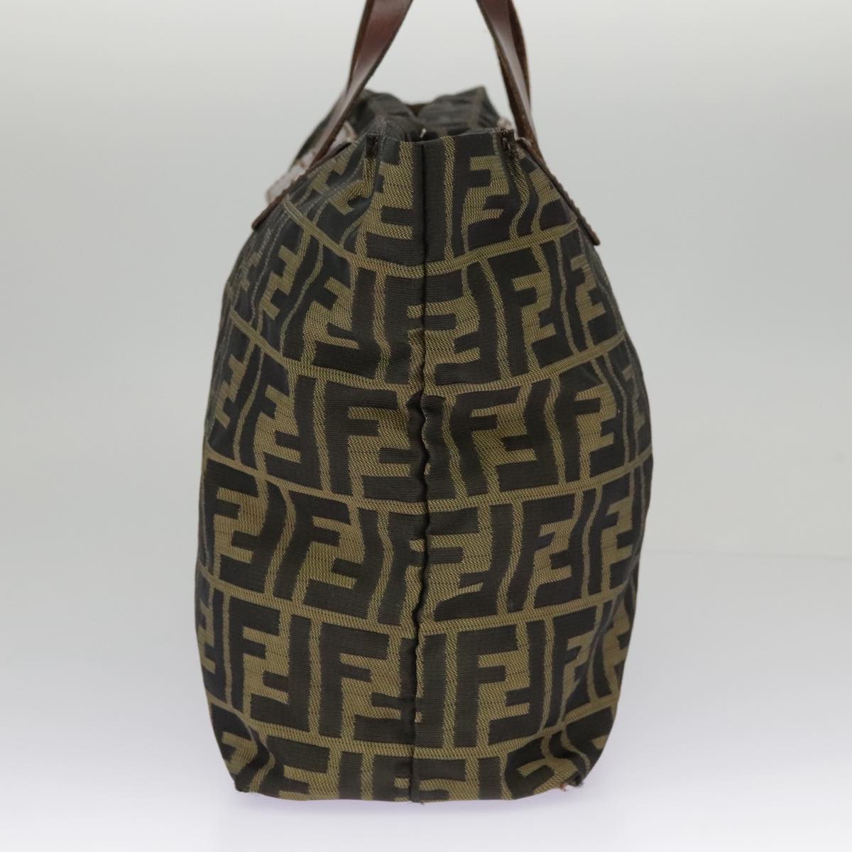 FENDI Zucca Canvas Tote Bag Brown Black 98835
