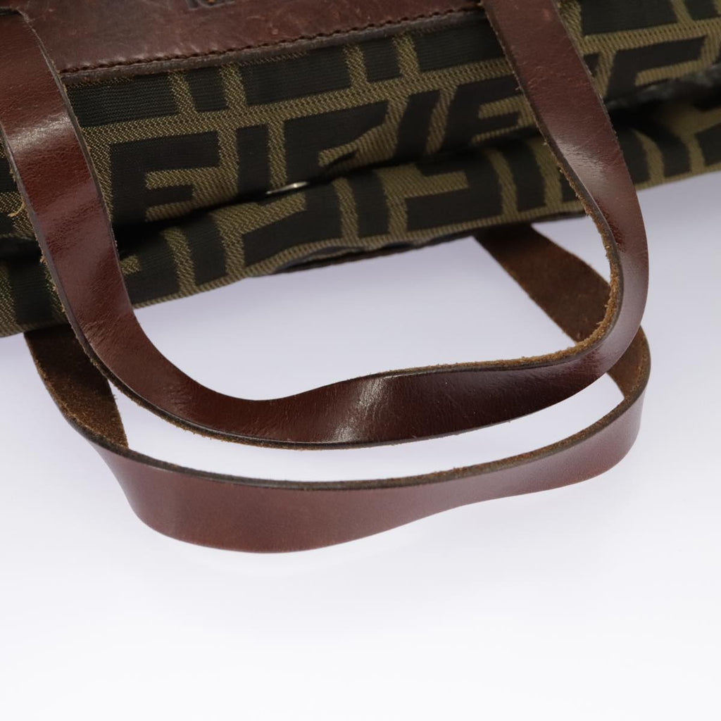 FENDI Zucca Canvas Tote Bag Brown Black 98835