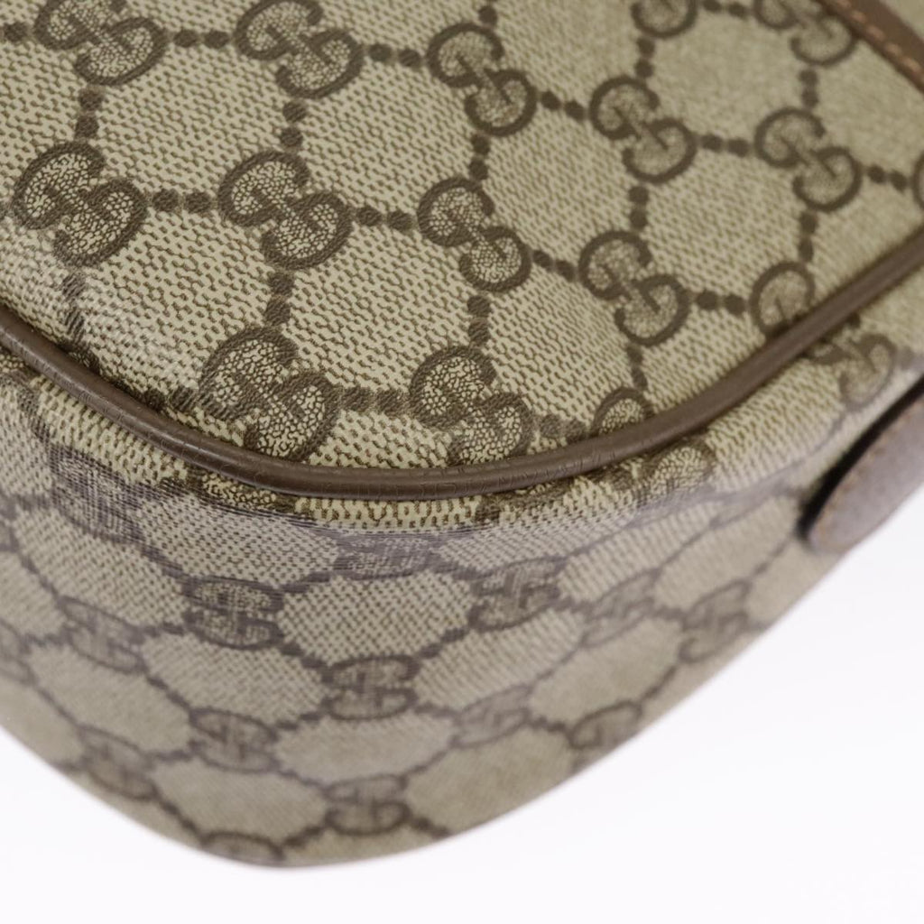 GUCCI GG Supreme Web Sherry Line Shoulder Bag PVC Beige 89 02 032 98837