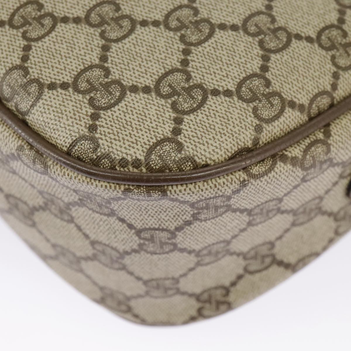 GUCCI GG Supreme Web Sherry Line Shoulder Bag PVC Beige 89 02 032 98837