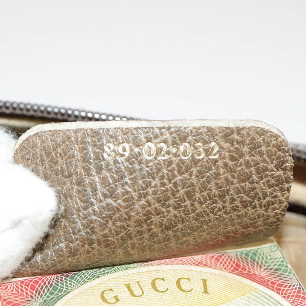 GUCCI GG Supreme Web Sherry Line Shoulder Bag PVC Beige 89 02 032 98837