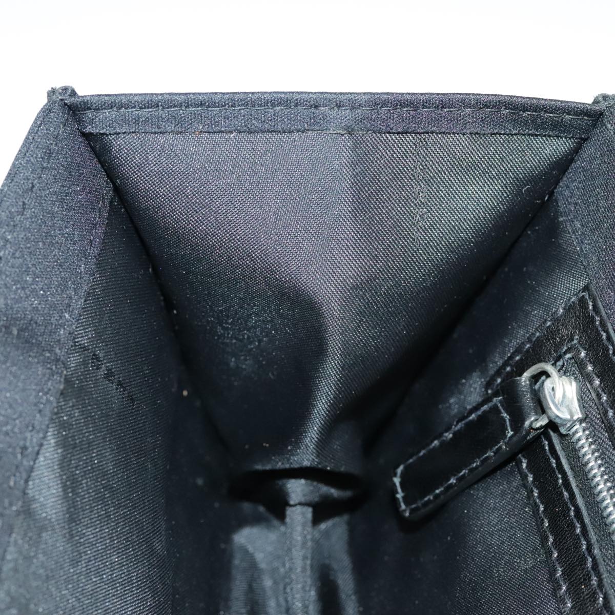 FENDI Mamma Baguette Shoulder Bag Nylon Black Silver 98843