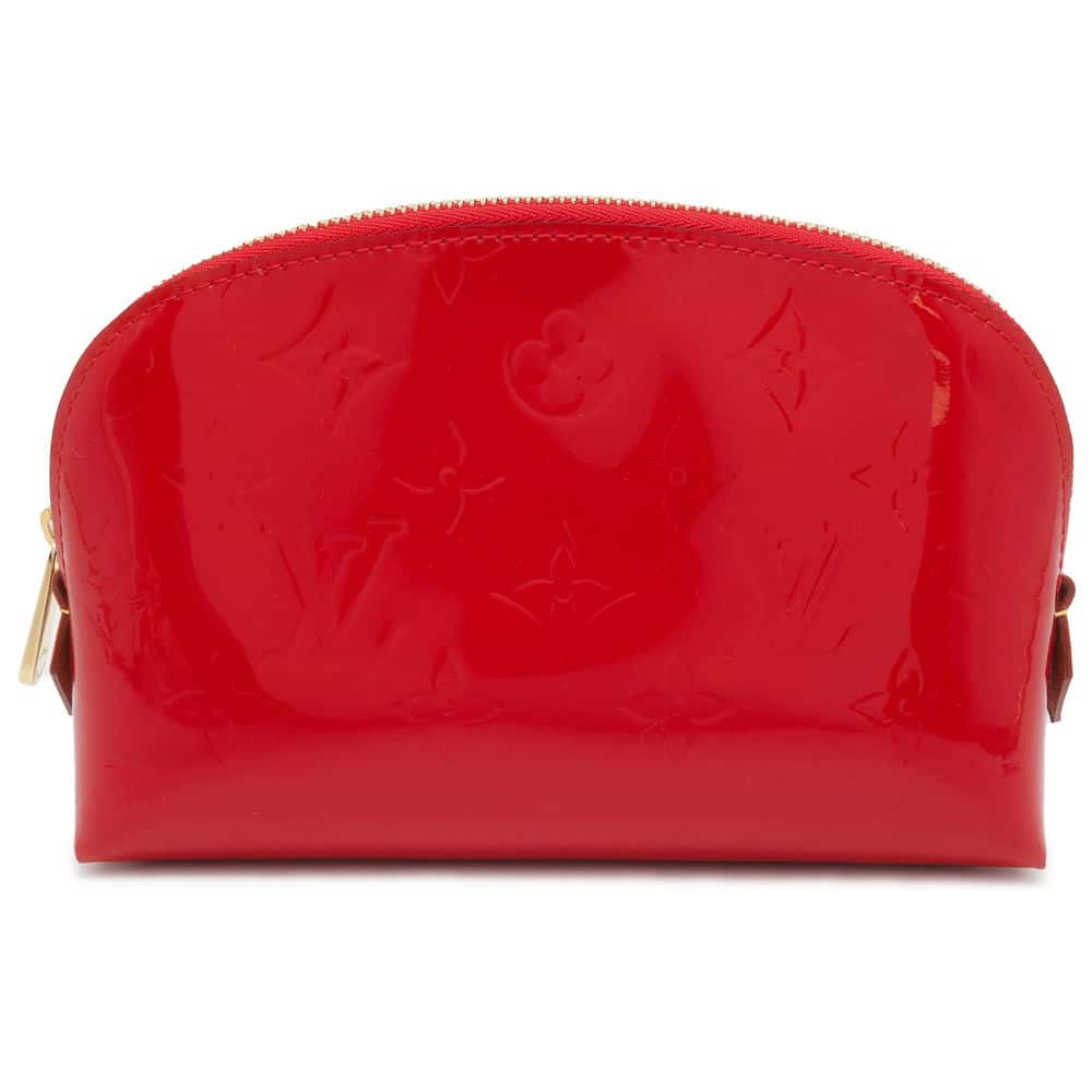 LOUIS VUITTON Pochette Cosmetic Pomme Damour M91496 Monogram Vernis Leather