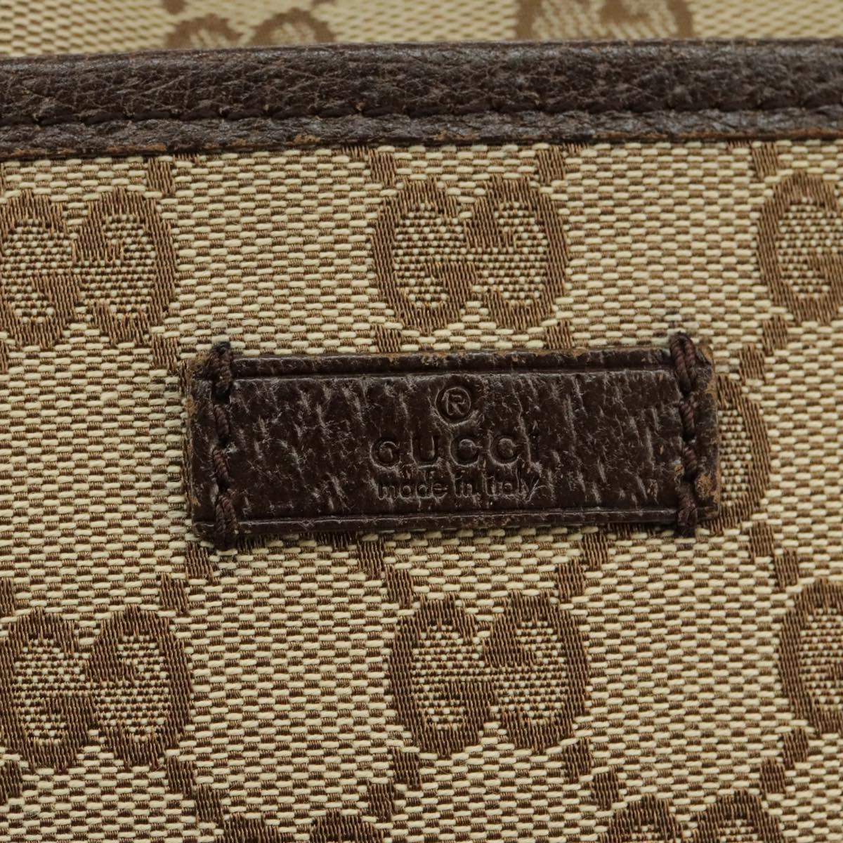 GUCCI GG Canvas Shoulder Bag Beige 122793 98853