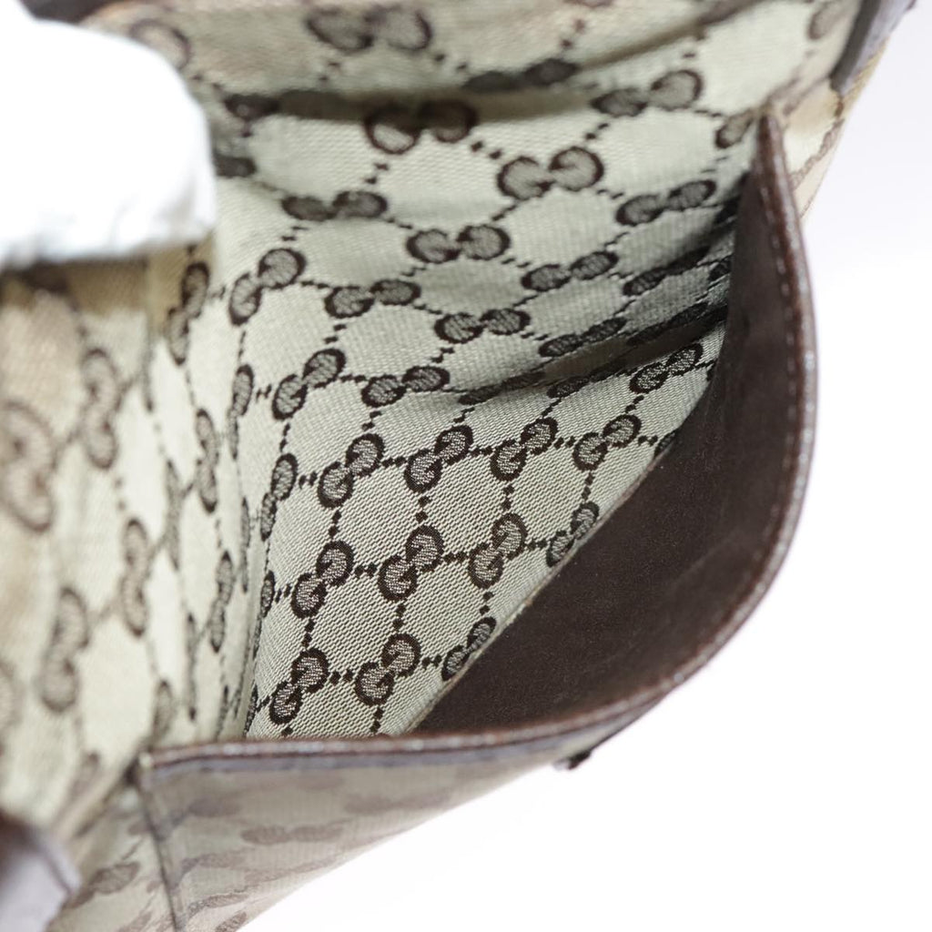 GUCCI GG Canvas Shoulder Bag Beige 122793 98853