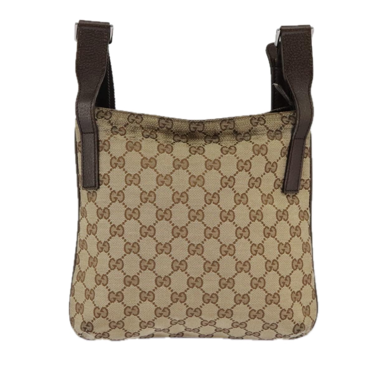 GUCCI GG Canvas Shoulder Bag Beige 122793 98853
