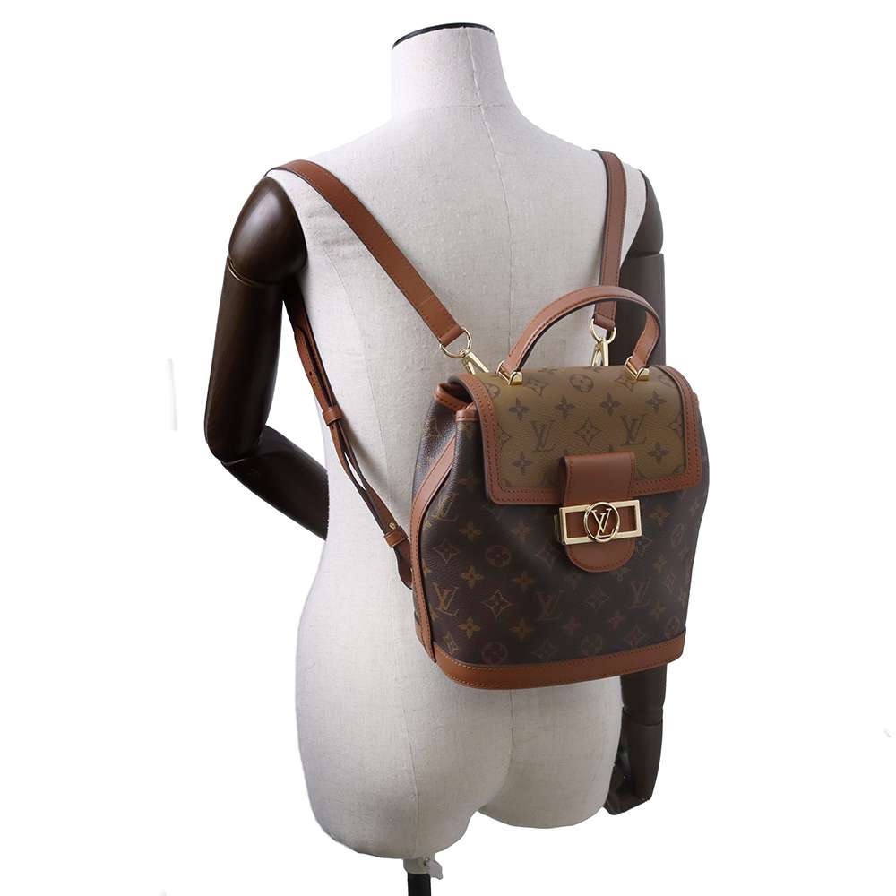 LOUIS VUITTON Dauphine・Backpack Noir M45142 Monogram Monogram Reverse Canvas