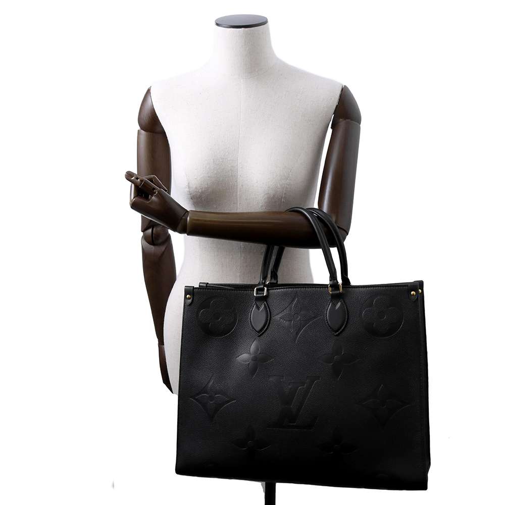 LOUIS VUITTON Onthego Noir M44925 Monogram Empreinte Leather Size GM