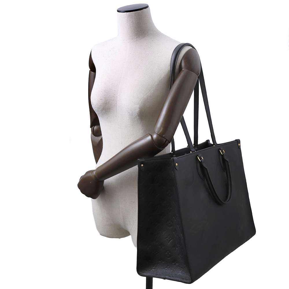 LOUIS VUITTON Onthego Noir M44925 Monogram Empreinte Leather Size GM