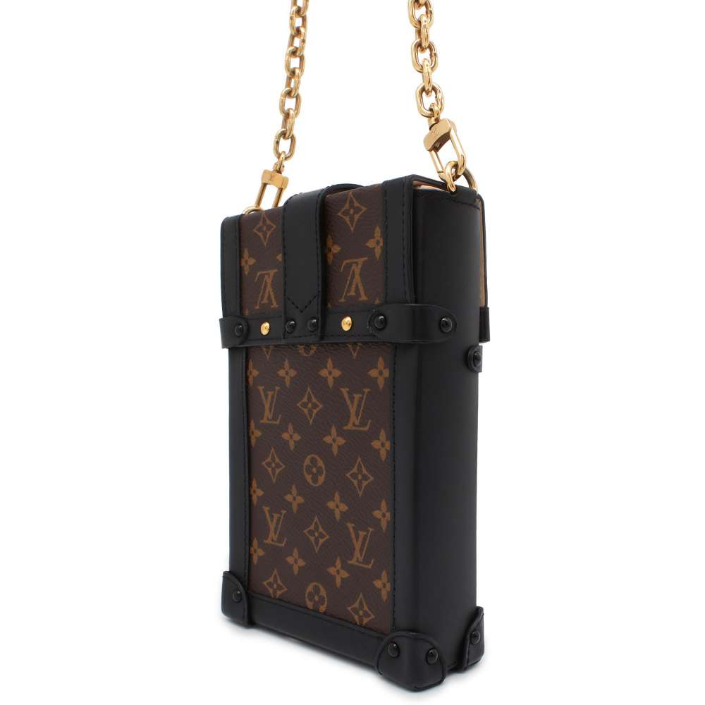 LOUIS VUITTON Pochette・Trunk Vertical Noir M63913 Monogram