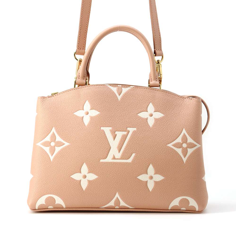 LOUIS VUITTON Petit Palais Rose Trianone/Crème M46353 Monogram Empreinte Leather Size PM